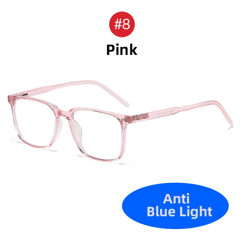 2026 Square Blue Light Blocking Glasses Men TR90 Light Frame anti Blue Ray Eyeglasses Women Classic Computer Eyewear