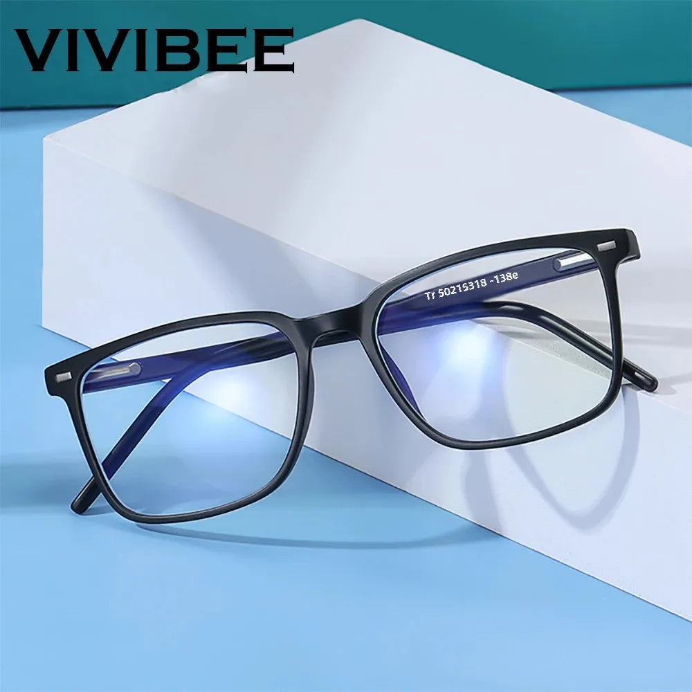 2026 Square Blue Light Blocking Glasses Men TR90 Light Frame anti Blue Ray Eyeglasses Women Classic Computer Eyewear