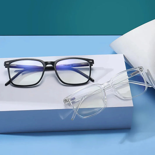 2026 Square Blue Light Blocking Glasses Men TR90 Light Frame anti Blue Ray Eyeglasses Women Classic Computer Eyewear