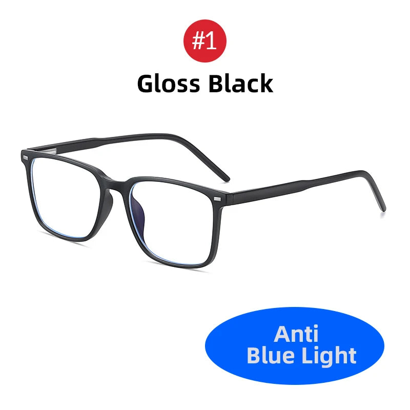 2026 Square Blue Light Blocking Glasses Men TR90 Light Frame anti Blue Ray Eyeglasses Women Classic Computer Eyewear