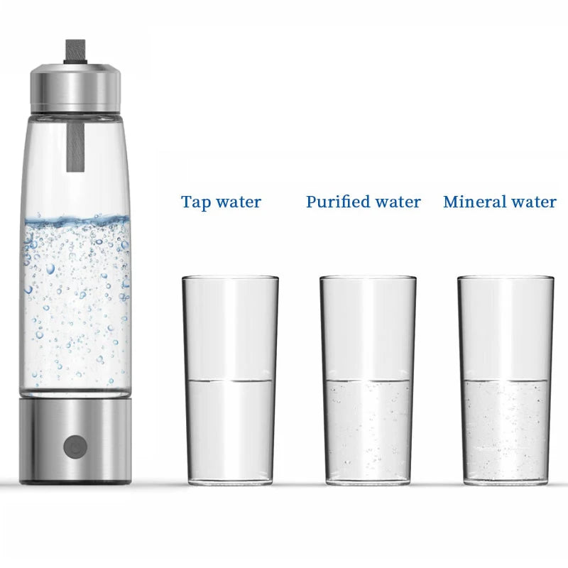 460Ml Hydrogen-Rich Water Cup Hydrogen Rich Water Generator Bottle Titanium Quality Filter Portable Healthcare Water Bottle